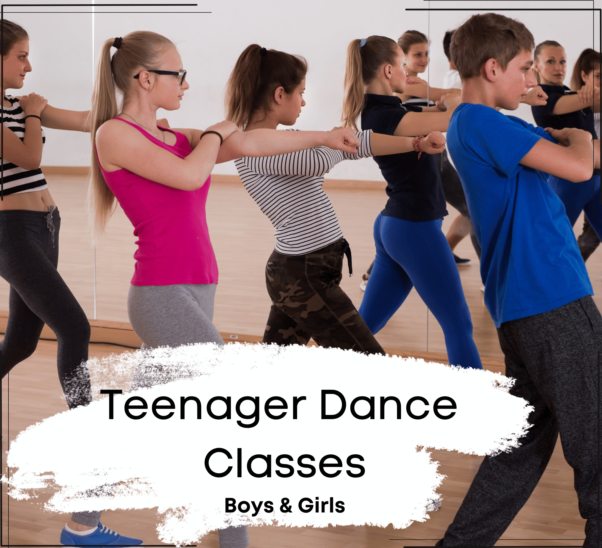 Teenage students aged 13 and up enjoying their dance class at Simone's School of Performing Arts in Berkeley Vale.