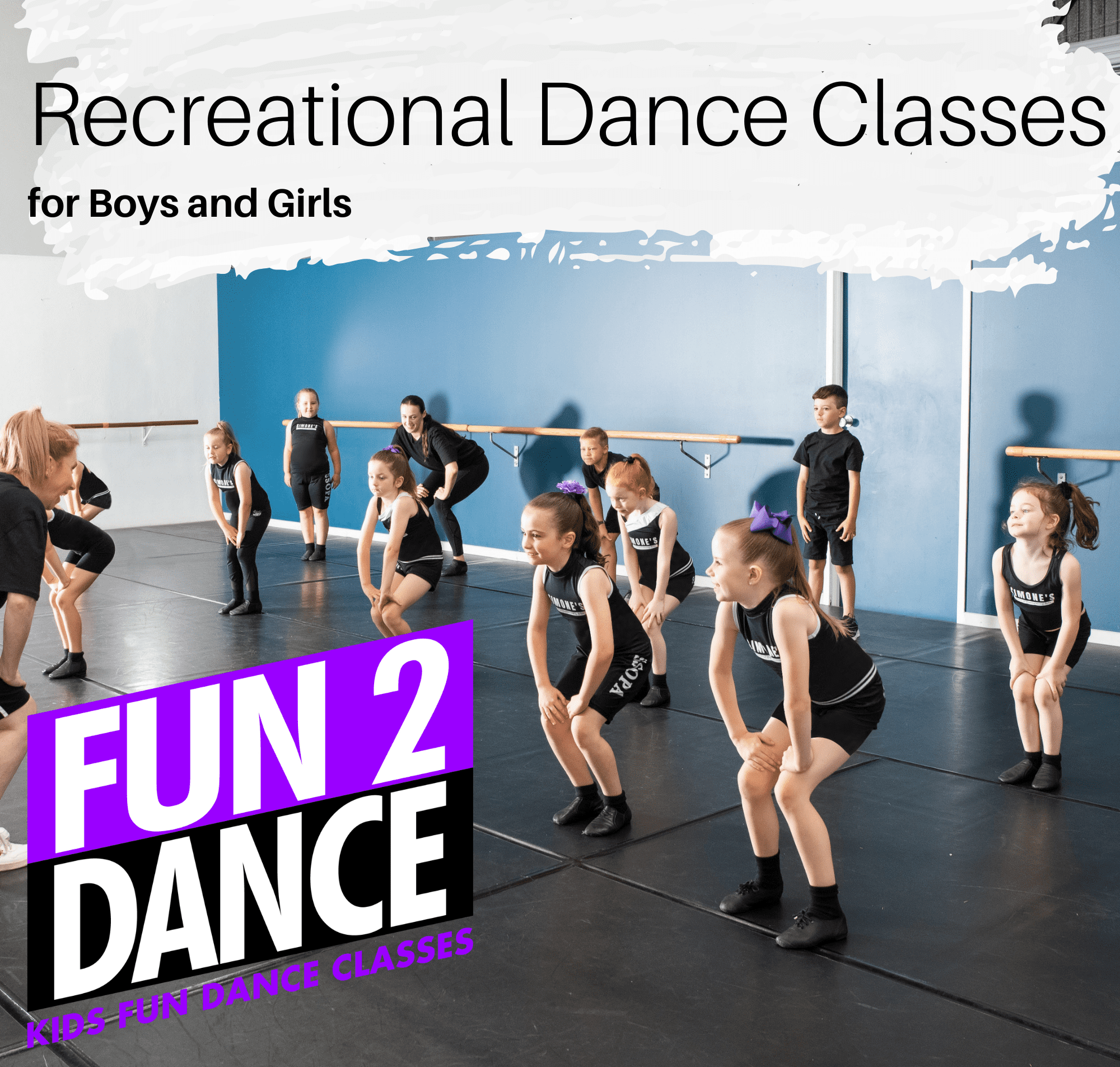 Kids in recreational dance classes at Simone's School of Performing Arts in Berkeley Vale, smiling and having lots of fun